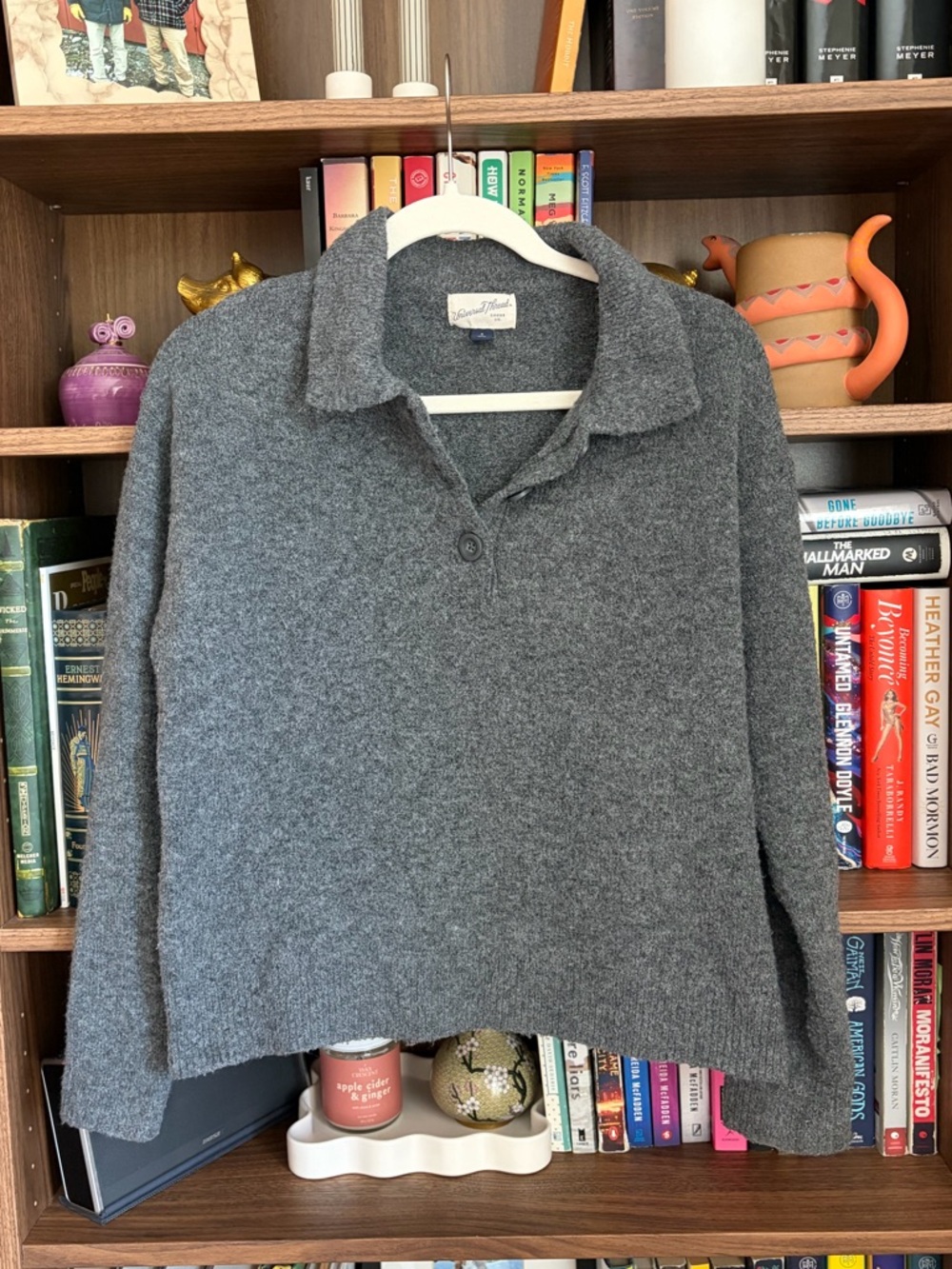 Dark Gray Polo Sweater